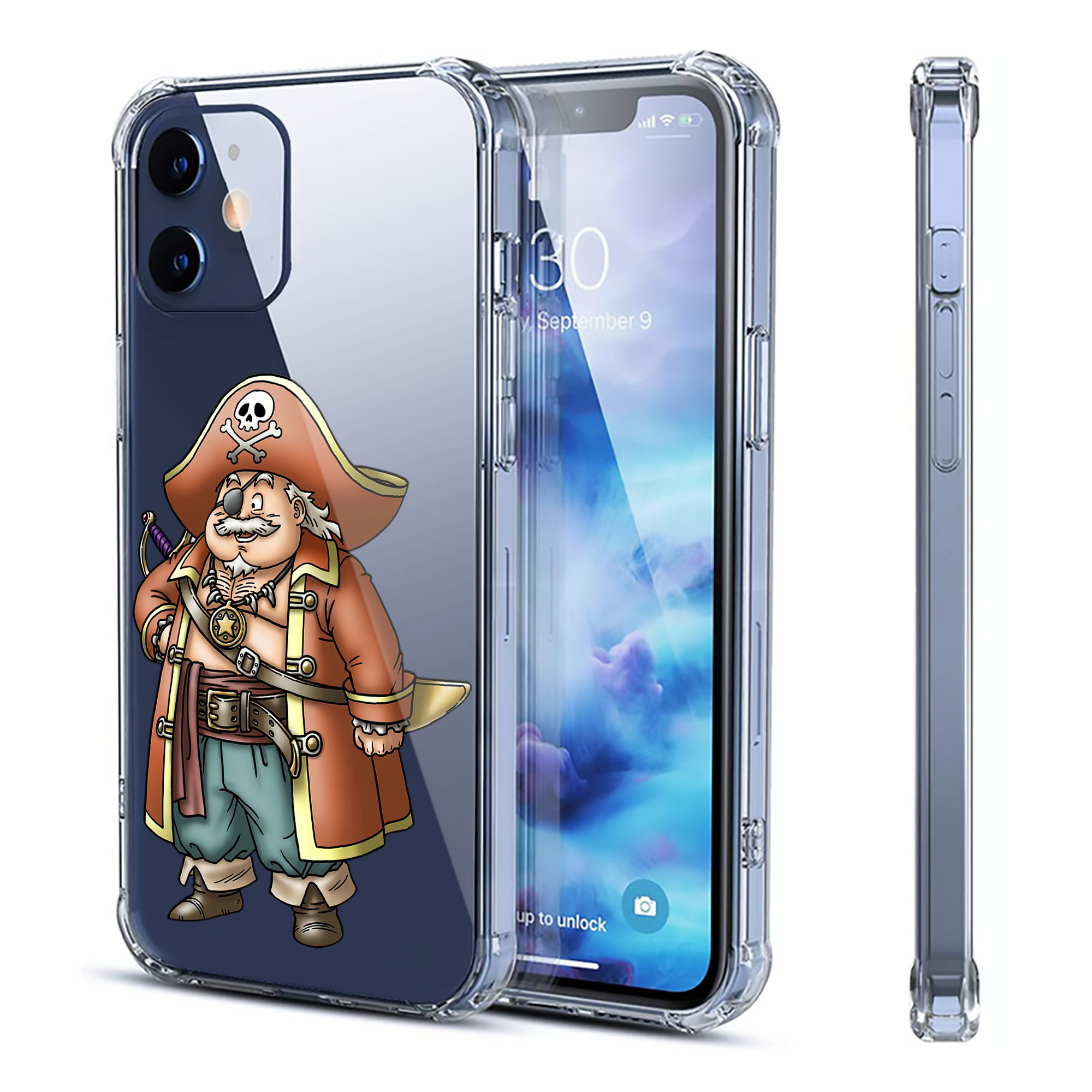 （画像用） ドラゴンクエスト Doragon Kuesuto Dragon Quest 【iPhone 12シリーズ対応】透明スマホケース（クリアソフトケース）